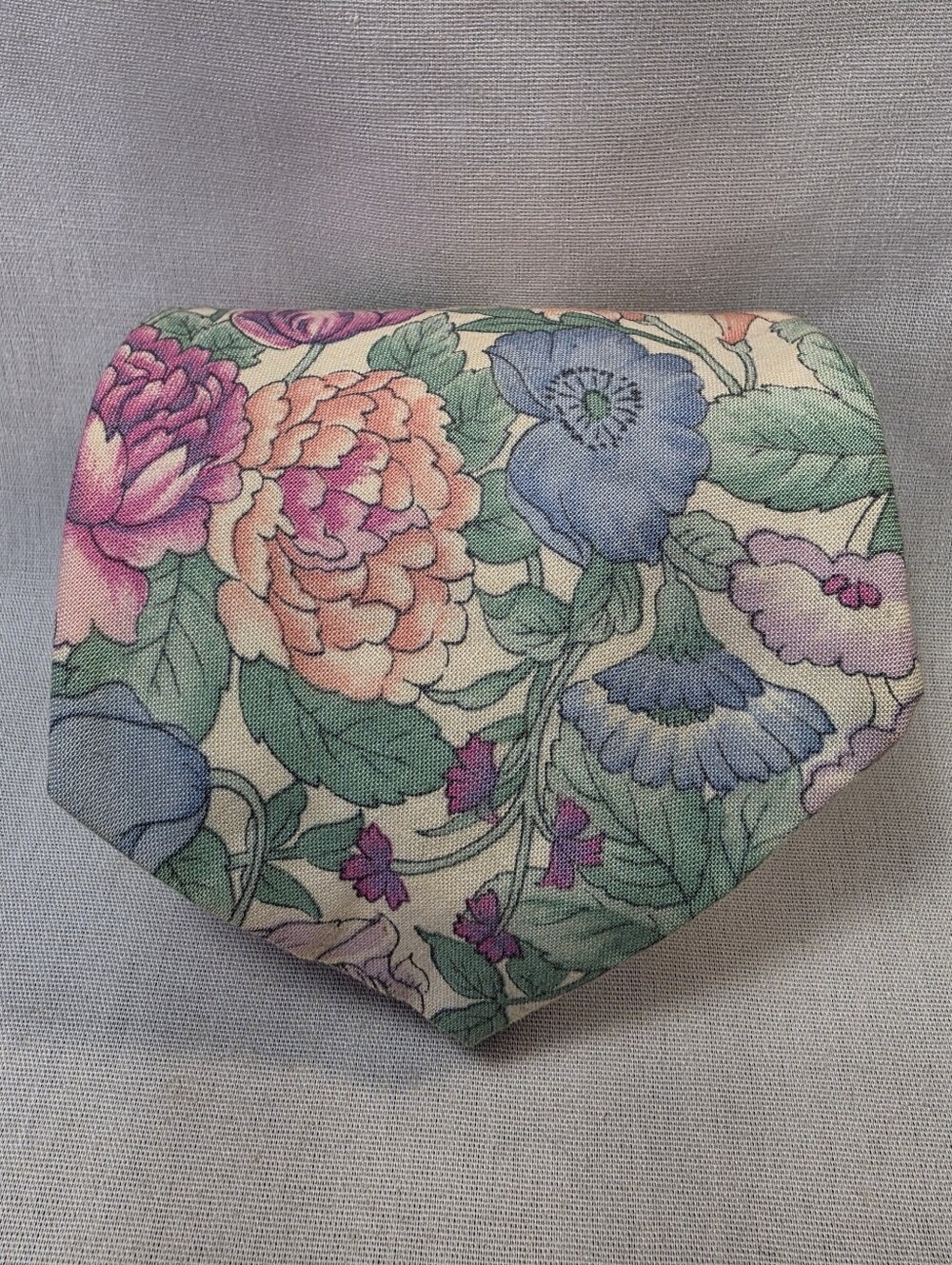 Rohde Royce Floral Tie Mens Cotton Pink Blue Cream & Green Pastel Necktie